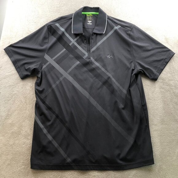 Shark Greg Norman For Tasso Elba Mens Play Dry Athletic Top Size XXL Gray Polos - Picture 10 of 11